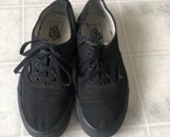 Vans Off the Wall Black Sneaker Lace-up Canvas Shoes Mens size 8.5 women... - $46.44