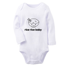 Rice Rice Baby Funny Romper Newborn Baby Bodysuits Infant Jumpsuits Kids Outfits - £8.17 GBP+