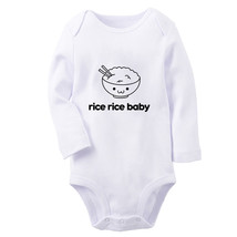 Rice Rice Baby Funny Romper Newborn Baby Bodysuits Infant Jumpsuits Kids Outfits - £8.20 GBP+