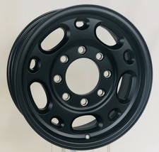 16&quot; 8 Lug Satin Black Wheels Rims fits 1988-2010 Chevy Silverado 2500 New Set 4 - £596.94 GBP