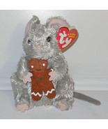 Ty STIRRING the Christmas MOUSE w GINGERBREAD MAN COOKIE Beanie Baby plu... - $656.76 MXN