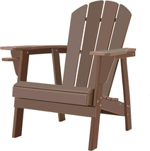 Adirondack Chairs, All-Weather Adirondack Chair, Fire Pit Chair (Classic, Teak) - £155.96 GBP