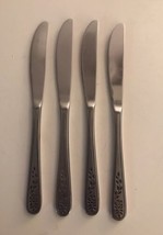 Rogers Floral Trellis 4 Dinner Knives Stainless Made in Japan - $19.79
