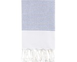Bello Turkish Beach Towel, Blue Millefeuille, Handwoven Peshtemal, 39 x ... - $19.80