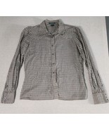 Lauren Jeans Co Ralph Lauren Pearl Snap Gingham Shirt Med Check Long Sleeve - $29.00