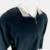 Peter Millar Men 1/4 Zip Black Pullover Shirt Sweater Golf Sz L - £31.45 GBP