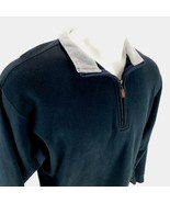 Peter Millar Men 1/4 Zip Black Pullover Shirt Sweater Golf Sz L - £31.46 GBP