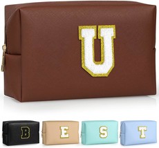 Personalized Makeup Bags for Women, Chenille Letter Pouch U) - £13.07 GBP