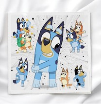 Bluey 8x8&quot; Fabric Panel Quilt Block used for sewing, quilting, crafting for kids - £3.55 GBP