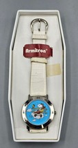 VTG Armitron Peanuts Snoopy Flying Ace &amp; Woodstock Wrist Watch w/Case - WORKING - £51.19 GBP