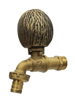 Brass Garden Faucet Pong Pong Seed Spigot Tap Vintage Water Home Decor Outdoor - £53.00 GBP