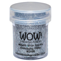 WOW! Embossing Powder 15ml-Metallic Silver Sparkle - £9.76 GBP
