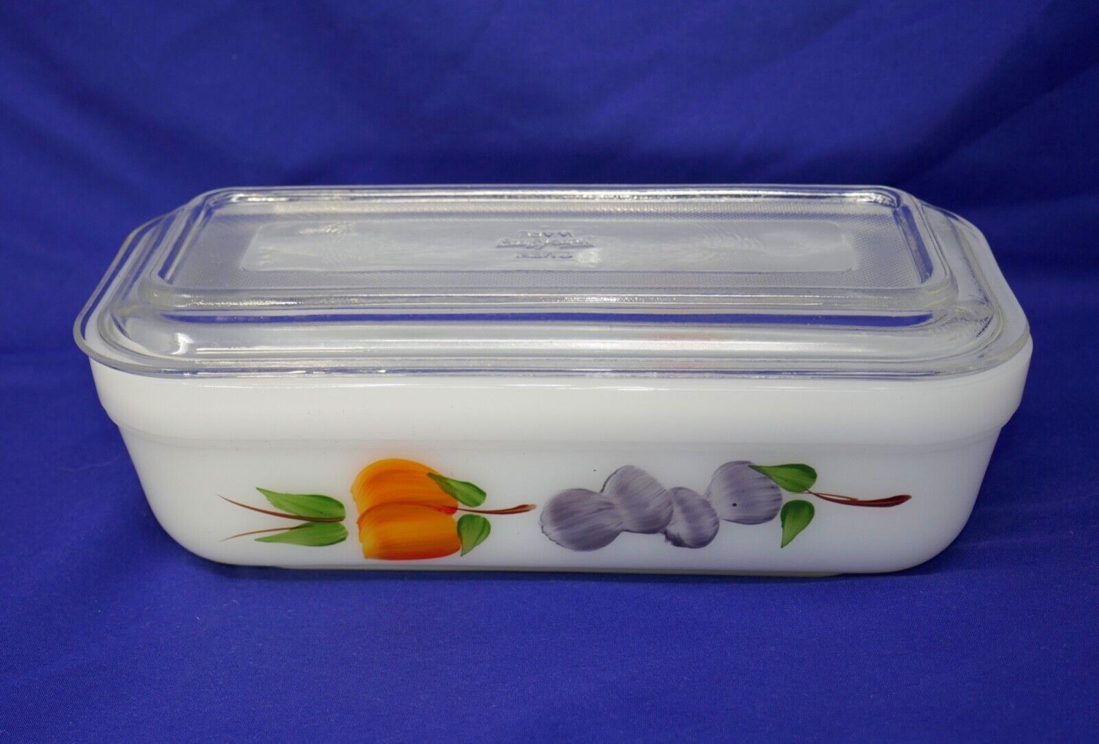 Anchor Hocking Fire King Oven Ware Fruit Gay Fad Refrigerator Dish #12 w... - $24.99