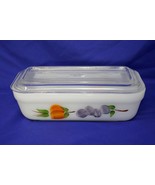 Anchor Hocking Fire King Oven Ware Fruit Gay Fad Refrigerator Dish #12 w... - £19.84 GBP