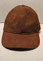 New Corduroy Ball Cap, Brown with tags and strap back - $4.87