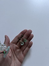 A pair of jadeite donuts earrings  - $41.97 CAD