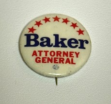 Vintage Pin-Back MO Local Campaign Button Pin Baker Attorney General - $73.81 MXN
