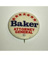 Vintage Pin-Back MO Local Campaign Button Pin Baker Attorney General - $73.81 MXN