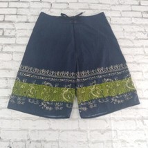 First Wave Round Tree Yorke Board Shorts Mens 36 Blue Green Paisley Beac... - $17.99