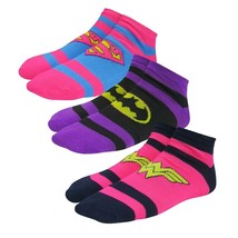 DC Trinity Women&#39;s Striped Low-Cut Sock 3 Pack Pink - £14.14 GBP