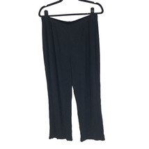Chicos Travelers Pants Pull On Straight Leg Stretch Black Size 2S US 12/14 Short - $28.88