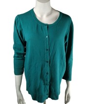 Merona Womens XL Teal Green Button Front Cardigan Sweater - £12.44 GBP