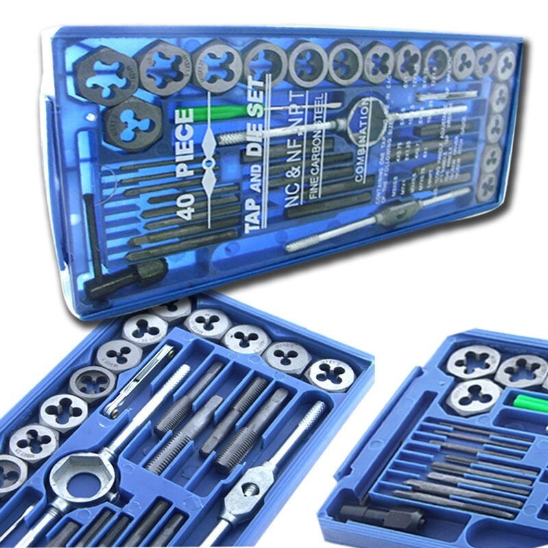 40 pcs METRIC Tap &amp;  Die Set Bolt Screw Extractor Threads Puller Removal... - $26.99