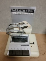 COMMODORE C2N CASSETTE PLAYER plus booklet untested as is parts only - £19.13 GBP