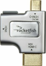 NEW Rocketfish Micro-HDMI-D &amp; Mini-HDMI-C to HDMI Cable Adapter 4K 1080p... - $7.47