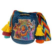 Handmade Wayuu with Beaded Decoration Tote Bag, Woven Mochila, Colombian... - $2,283.39 MXN