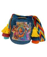 Handmade Wayuu with Beaded Decoration Tote Bag, Woven Mochila, Colombian... - $172.04 CAD