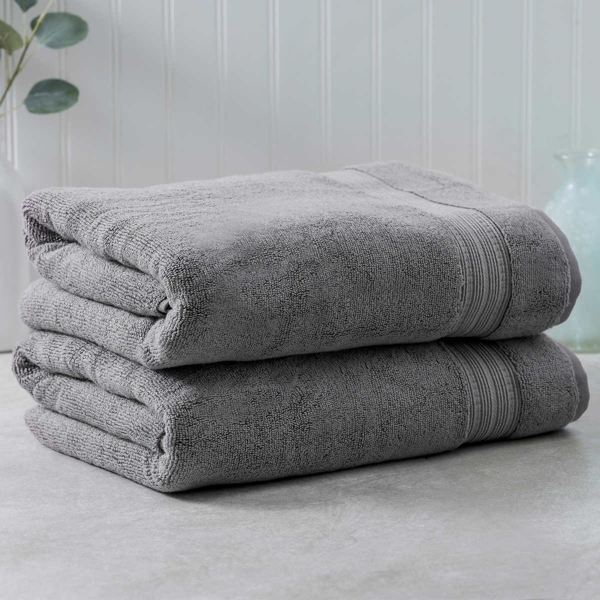 Charisma Soft  Hygro Cotton Two piece Bath Towel Set Color Dark Gray
