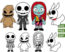 Jack and Sally Svg Png, Nightmare Before Christmas Svg, Disney Christmas... - $1.89