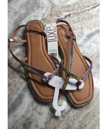 Fifth &amp; Luxe Ladies Fashion Black Sandals Size 6 Rhinestones - $38.49