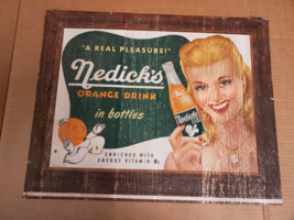Vintage Nedicks Orange Drink In Bottles Sign Cardboard Litho C - $269.87
