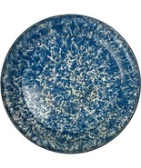 Cobalt Blue Swirled Kitchen Graniteware Vintage 18&quot; Platter Porcelain En... - $64.46 CAD