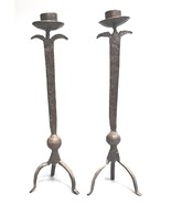 Pair David Palombo Styled Wrought Iron Brutalistic Shabbat Candlesticks,... - $8,325.43 MXN