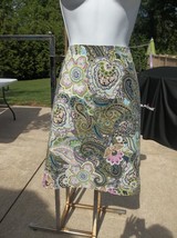 NWOT TALBOTS MULTI COLOR PAISLEY PRINT SKIRT 6P - £15.44 GBP