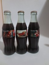 Set Of 3 Coca-Cola Classic Christmas 1996 8oz Bottles - £6.23 GBP