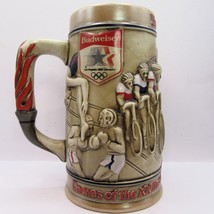 Stein – Budweiser 1984 Los Angeles Olympics Commemorative Collectable Be... - $11.88