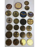 24 x Vintage Lot Masonic Freemason Coins Knights Templar Shriner Rare Co... - $99.99