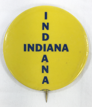 INDIANA Vintage Pinback BUTTON Pin IN Souvenir AFL-CIO IUDTW Labor Union - £7.80 GBP