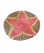 Hand Woven Natural Straw Grass Star Coil Basket Bowl  Wall Decor Threshold - £19.65 GBP