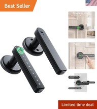 Keyless Biometric Door Lock with Mechanical Knob &amp; Emergency Charging - ... - $60.00