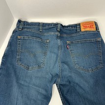 Levi&#39;s 502 Mens Taper Jeans Size Tag 40x30 Dark Wash Cotton Blend - $23.63