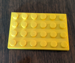 Lego Plate 4x6 Studs Yellow 3032 - $1.00