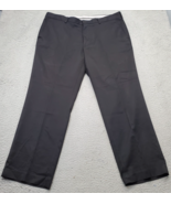 Mens Golf Performance Dress Pants 38/29 Black Straight Leg Flat Front Hi... - $27.28