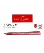 Faber-Castell Retractable Red Ball Pen Click X5 0.5mm Needle Point Pen -... - $49.66 CAD