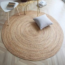 Frelish Decor Handwoven Jute Area Rug, Natural Yarn, Vintage Beige, Farmhouse. - £73.63 GBP