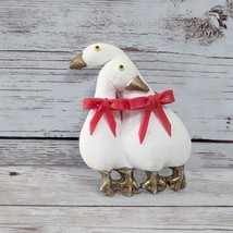 Vintage Milini Wearable Works of Art Ducks with Bow Brooch - $15.99